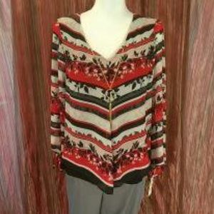 Thalia Sodi Layered Sheer-Sleeve Necklace Top